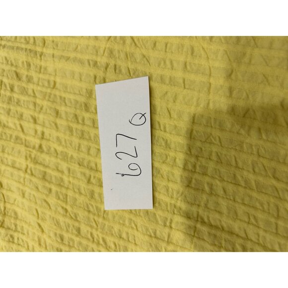 Hillard & Hanson Womens XL Yellow Textured Button-Up Shirt Lightweight Top - Picture 8 of 9